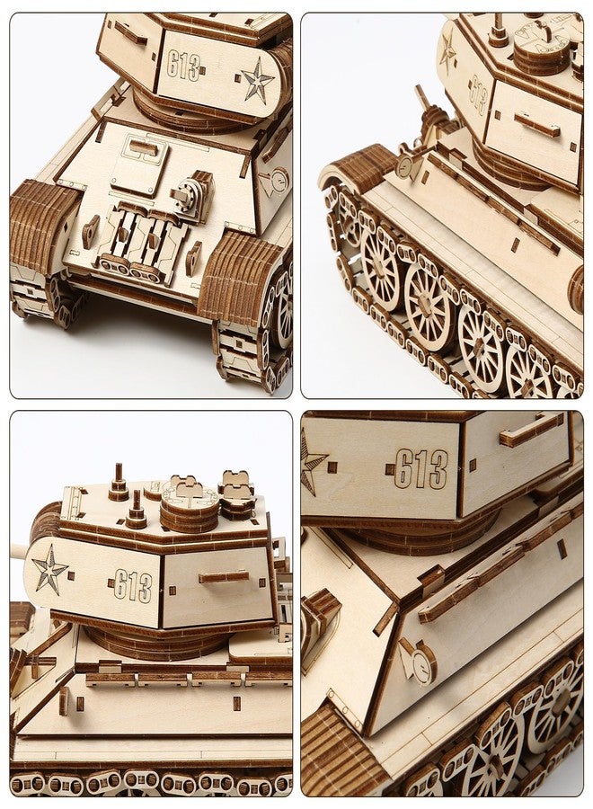 Foyucool 3D Wooden Puzzle for Adults, DIY Tank Model, Creative Assembly Model Building for Adults, DIY Assembly Puzzle, Woodcraft Kit for Christmas Day - Image 4